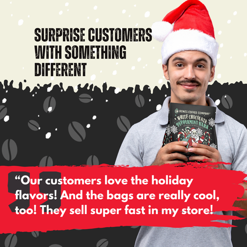 Bones Coffee Company - Horchata Christmas Coffee Pods | 12 Count | Flavored Coffee