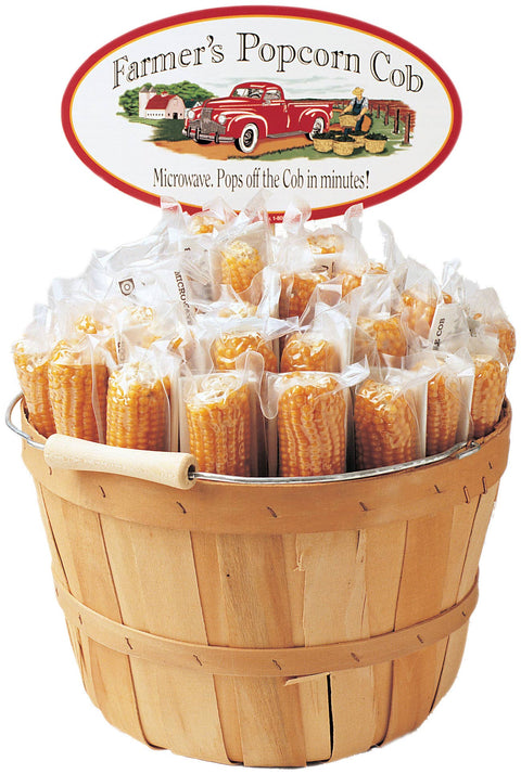 Sunflower Food Company - Farmer's Popcorn basket 48 units--Pops off the cob!!!!