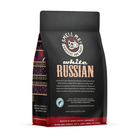 Bones Coffee Company - White Russian Flavored Coffee | 12oz | Whole Bean & Ground