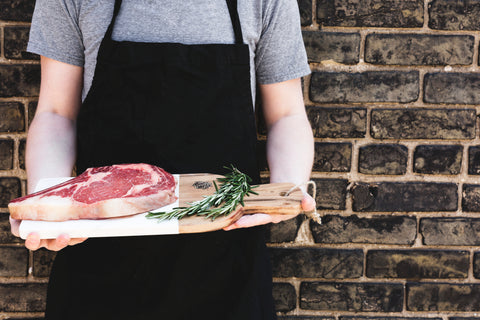 Beresford's Rib Eye in Chef's Hands